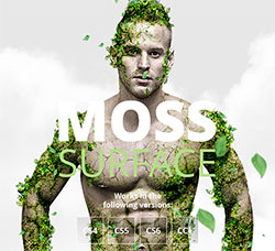 极品PS动作－人体苔藓(含高清视频教程)：Moss Photoshop Action